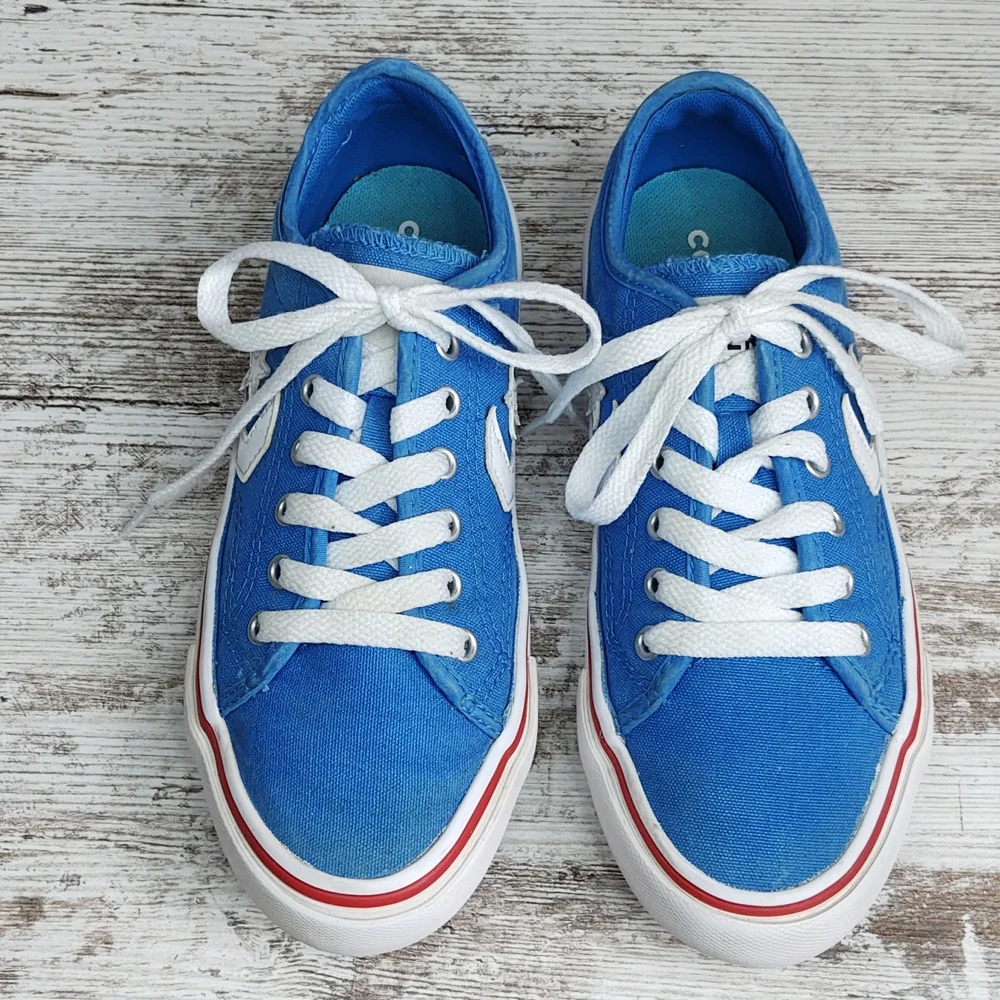 🟦Sz 2 Converse Star Replay Blue Tropic Canvas Sneakers - Picture 5 of 15